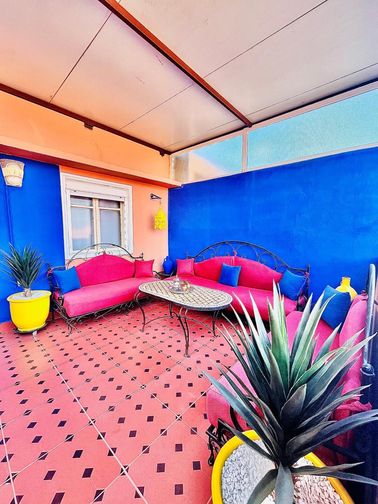 Apartment with nice private terrace&parking Appartement avec jolie terrasse privée et parking Marrakesh Exterior foto